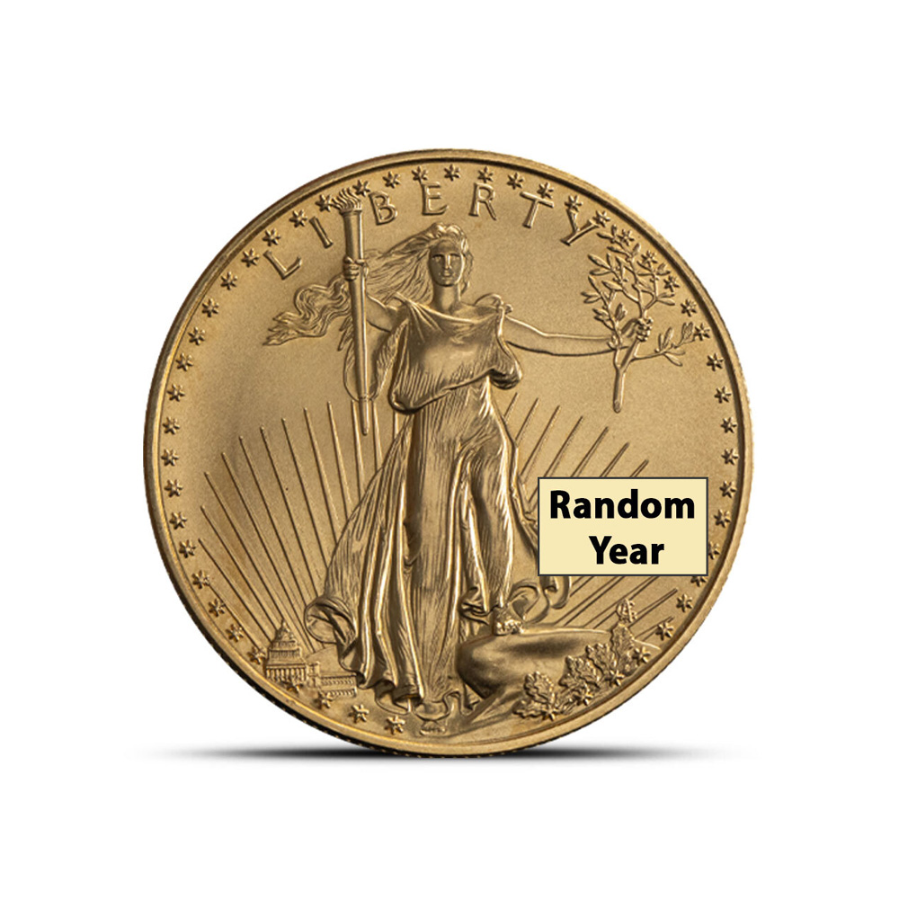 1/4 oz American Gold Eagle Coin (Random Year)