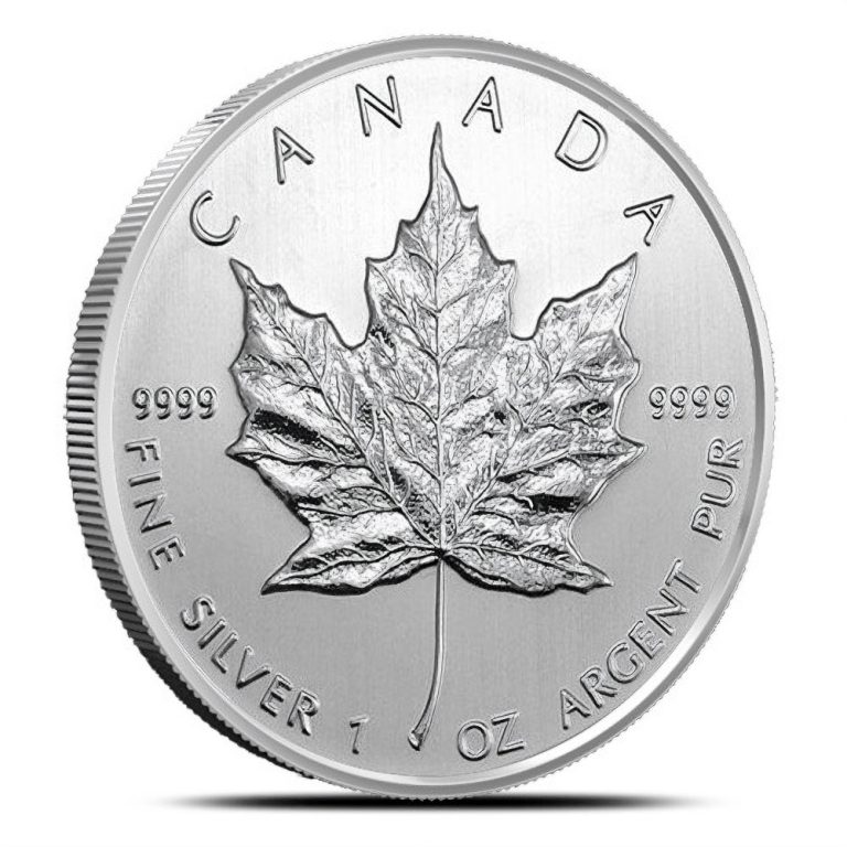 1 oz Canadian Silver Maple Leaf Coin (Random Year, Cull)