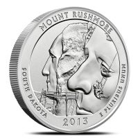 2013 5 oz ATB Mount Rushmore Silver Coin