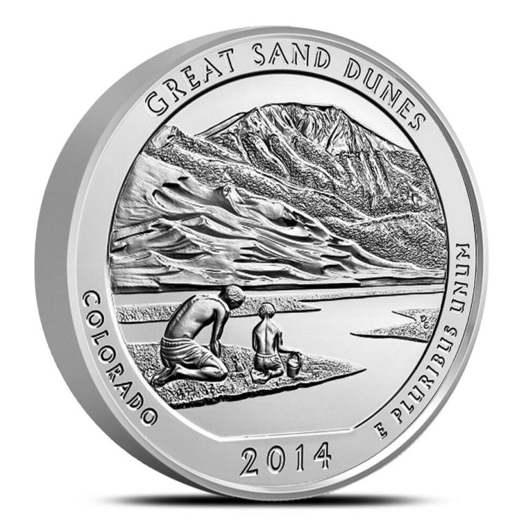 2014 5 oz ATB Great Sand Dunes Silver Coin