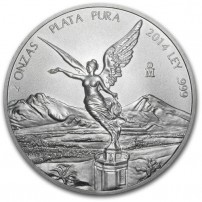 2014 2 oz Mexican Silver Libertad Coin (BU)