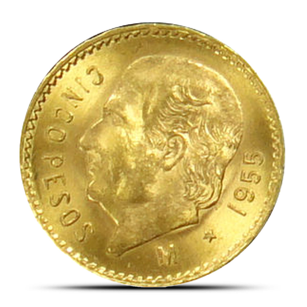 5 Peso Mexican Gold Coin (Random Year, Varied Condition)