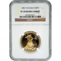 2001-W 1/2 oz Proof American Gold Eagle Coin NGC PF70 UCAM