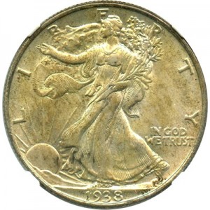 1938 Walking Liberty Half Dollar