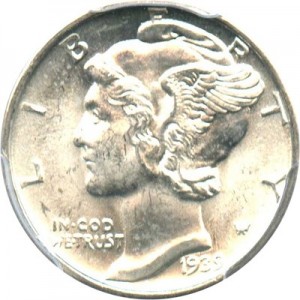 1939 Mercury Dime