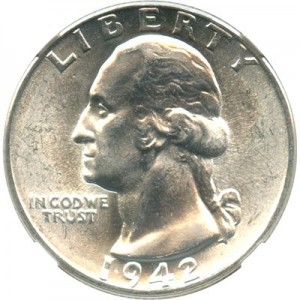 1942 Washington Quarter