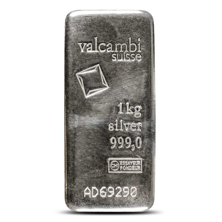 1 Kilo Valcambi Cast Silver Bar (New w Assay)