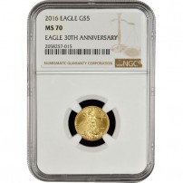 2016 1/10 oz American Gold Eagle Coin NGC MS70