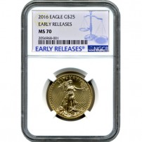 2016 1/2 oz American Gold Eagle Coin NGC MS70 ER