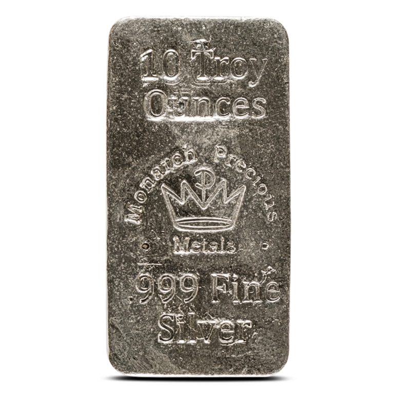 10 oz Monarch Hand Poured Stacker Silver Bar (New)