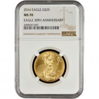 2016 1/2 oz American Gold Eagle Coin NGC MS70