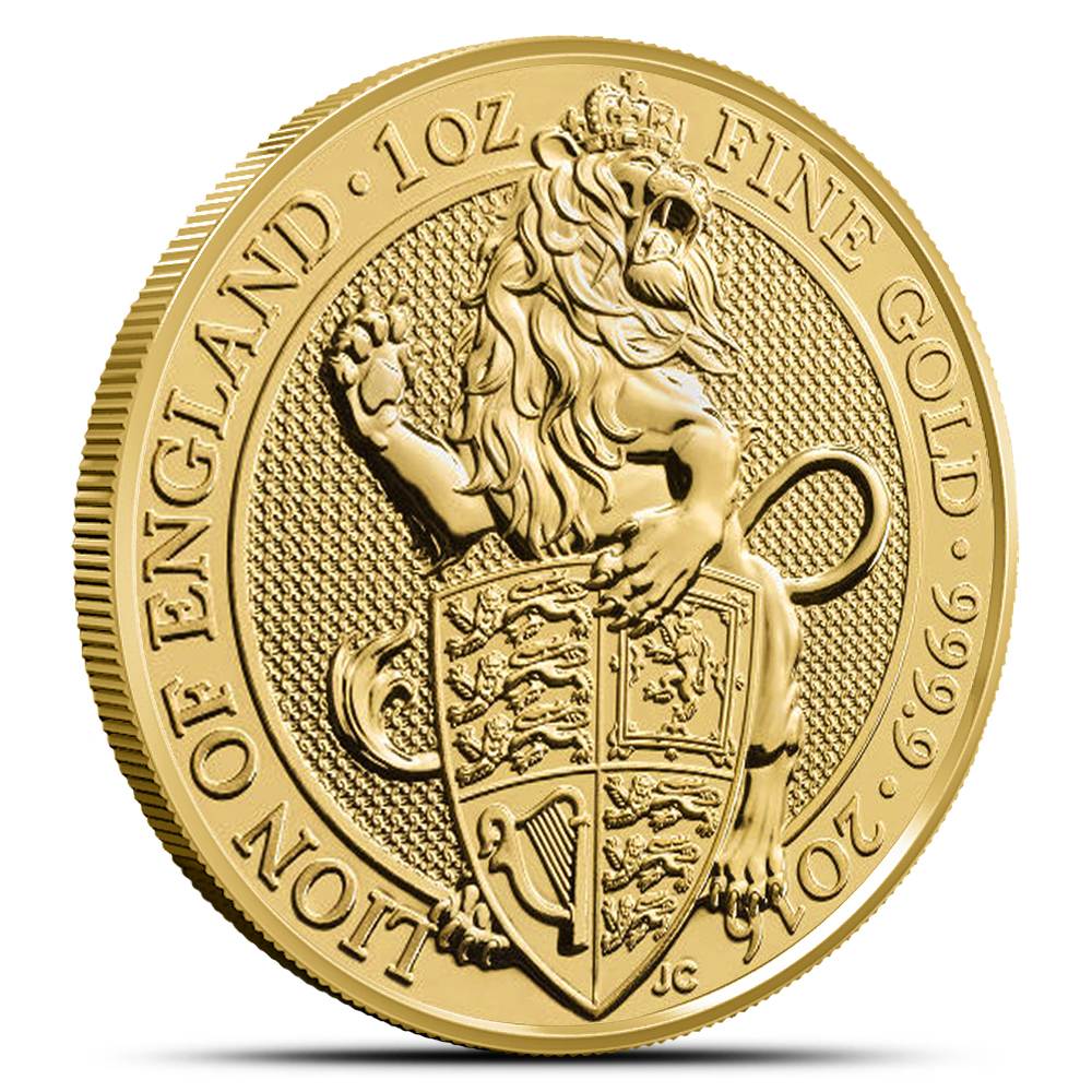 2016 1 oz British Gold Queen's Beast Lion Coin (BU)