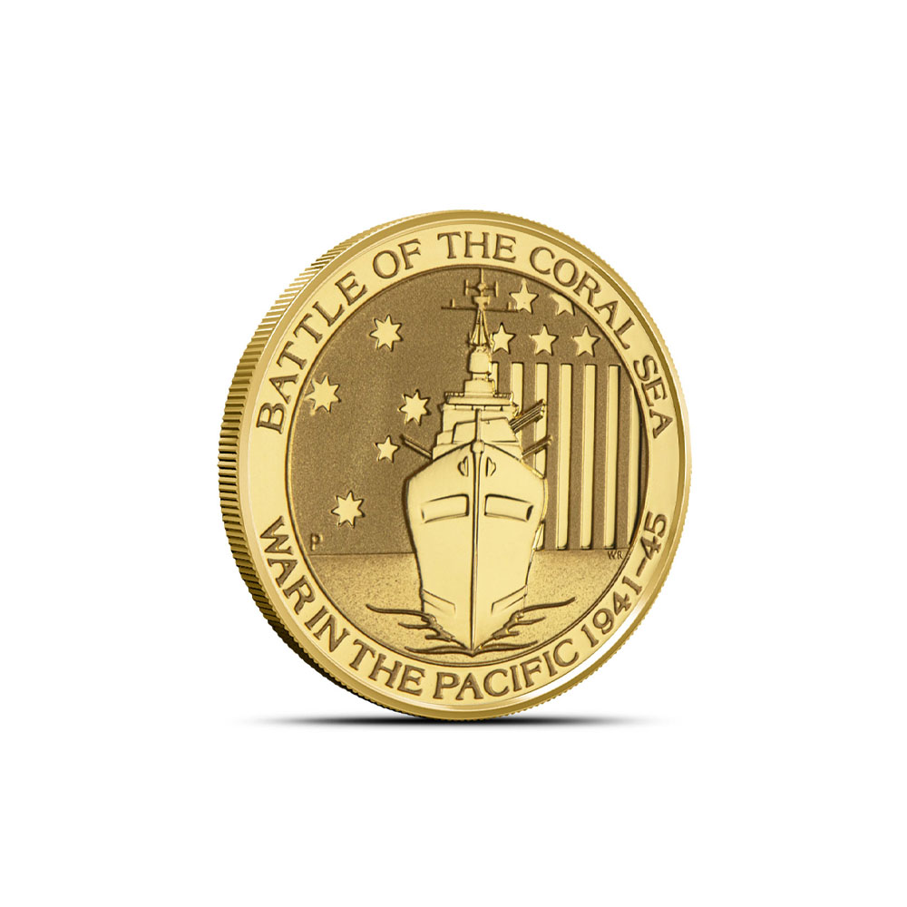 1/10 oz Australian Battle Of The Coral Sea Gold Coin (Random Year)