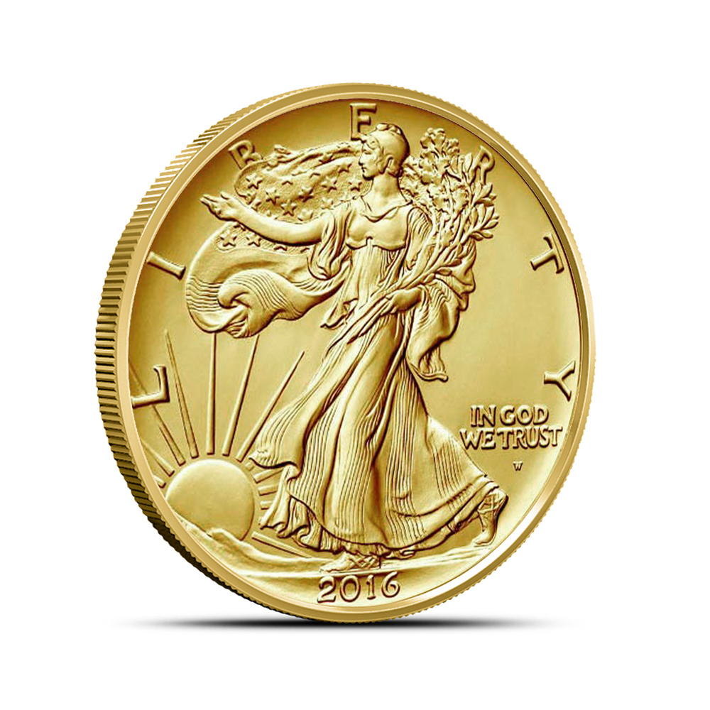 2016-W 1/2 oz American Gold Walking Liberty Half Dollar Coin (Box + CoA)