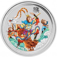 2016 1 oz Australian Silver Lunar Monkey King Coin (BU)