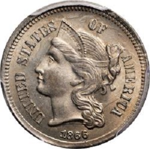 1866 Three-Cent Nickel