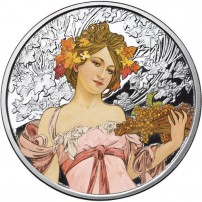 1-oz-proof-colorized-mucha-champagne-silver-round-obv