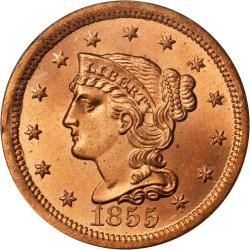 1855 Liberty Head Large Cent