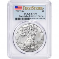 2017-W 1 oz Burnished American Silver Eagle PCGS SP70 FS
