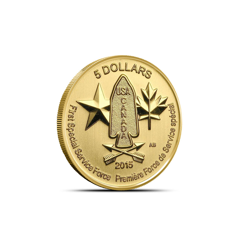 1/10 oz Canadian First Special Service Force Gold Coin (Random Year)