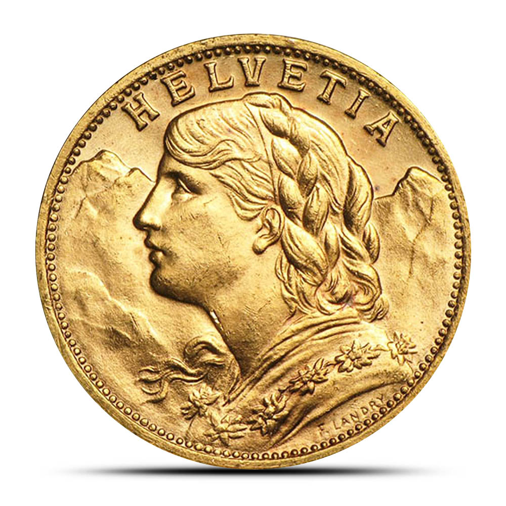 20 Francs Swiss Gold Coin - Helvetia