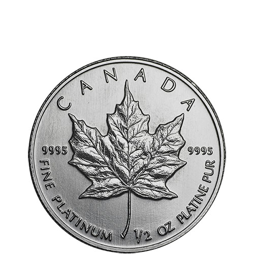 1/2 oz Canadian Platinum Maple Leaf Coin (Random Year)