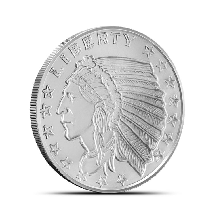 1/2 oz GSM Incuse Indian Silver Round (New)