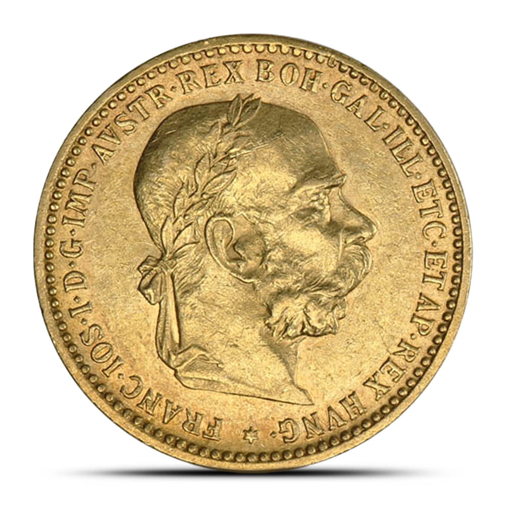 10 Corona Austrian Gold Coin (AU+, Random Year)