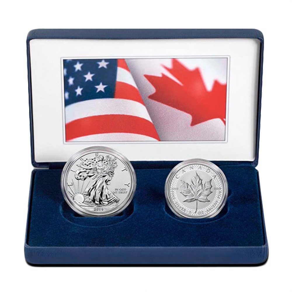 2019 US Mint Pride of Two Nations Silver 2-Coin Set (Box + CoA)