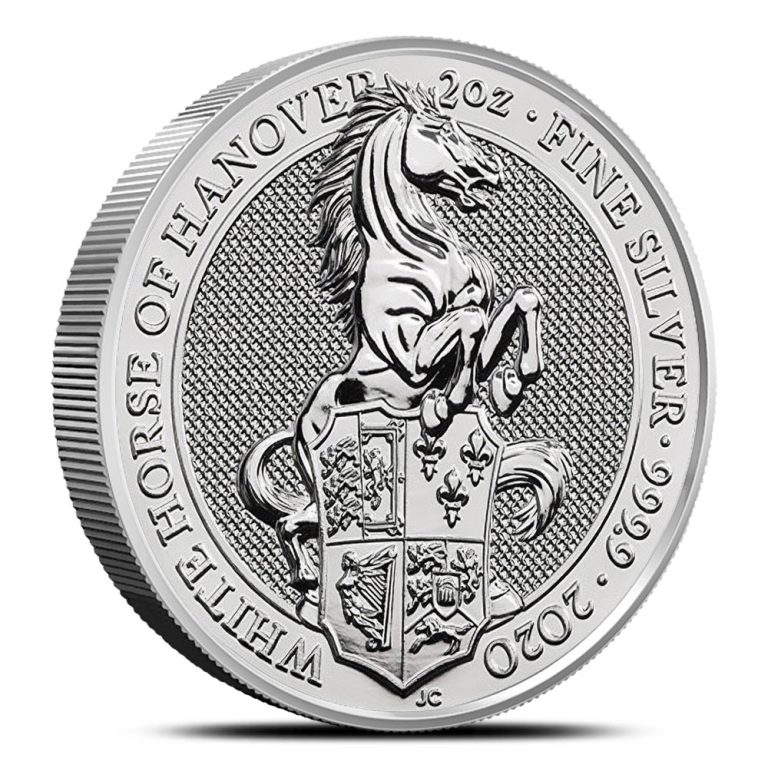 2020 2 oz British Silver Queen's Beast White Horse Coin