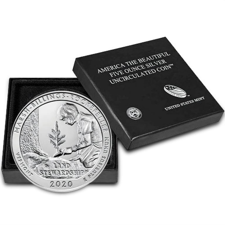 2020-P 5 oz Burnished ATB Marsh-Billings-Rockefeller National Historical Park Silver Coin (Box + CoA)