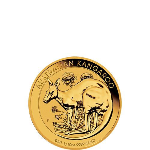 2021 1/10 oz Australian Gold Kangaroo Coin (BU)