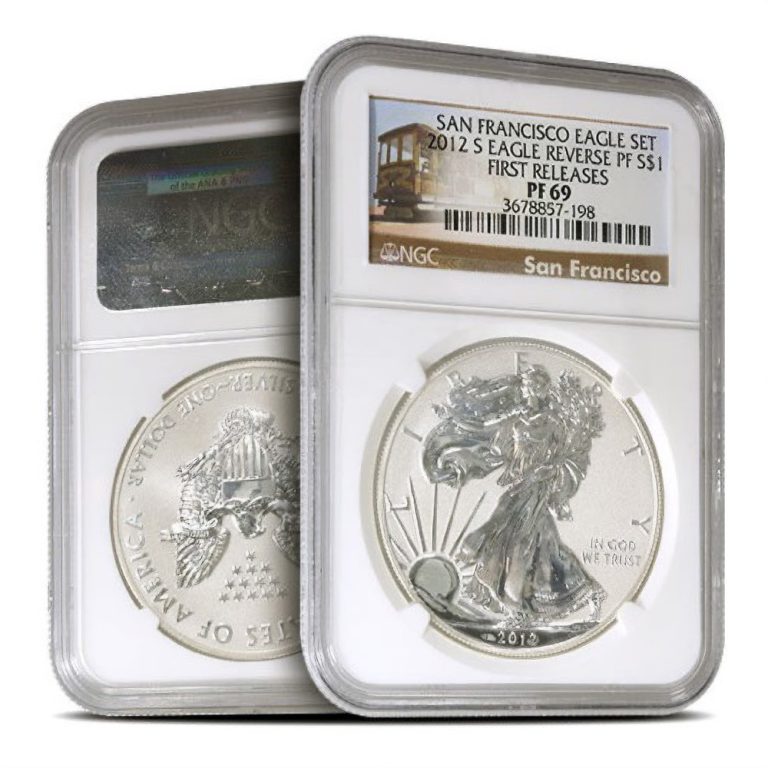 2012-S 1 oz Reverse Proof American Silver Eagle Coin PR69/PF69 (Varied Label, PCGS or NGC)
