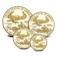 2021-W 4-Coin Proof American Gold Eagle Set (Box + CoA, Type 1)