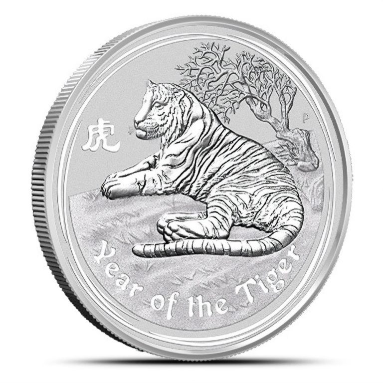 2010 1 oz Australian Silver Lunar Tiger Coin (Lunar Series II)