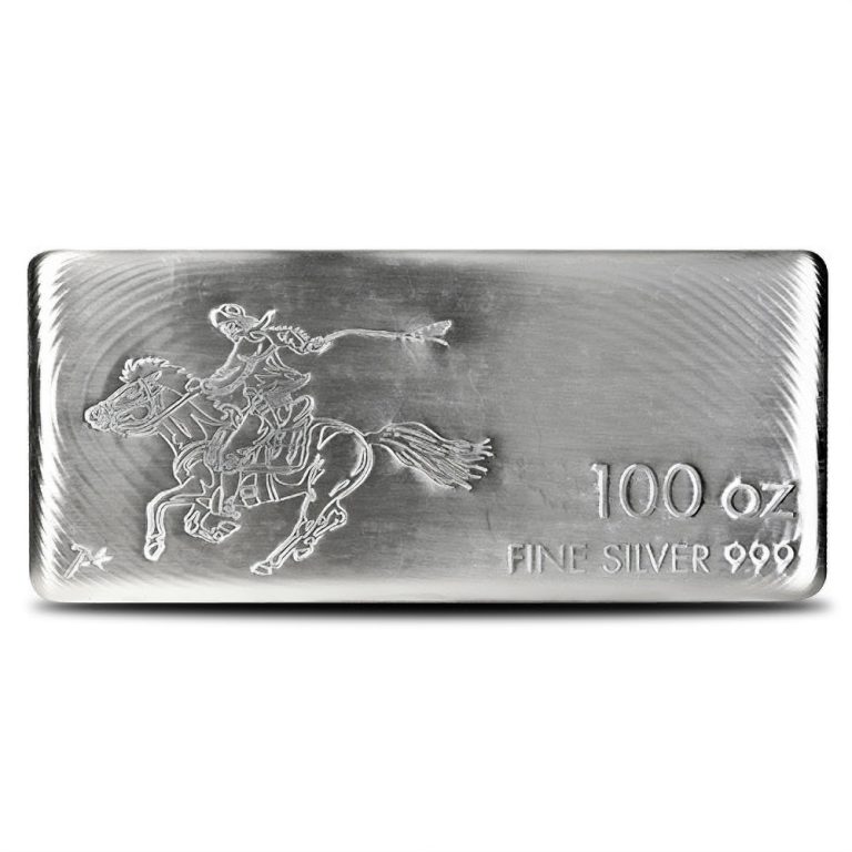 100 oz SilverTowne Pony Silver Bar (New)