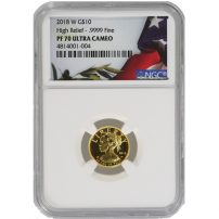 2018-W 1/10 oz Proof American Gold Liberty Coin NGC PF70 UCAM