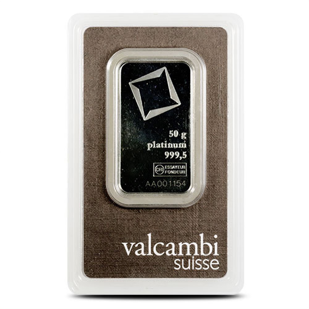 50 Gram Platinum Bar (Varied Condition, Any Mint)