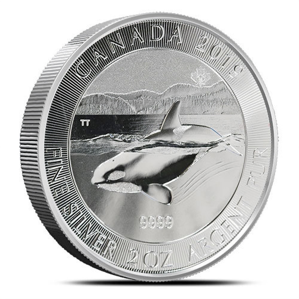 2019 2 oz Canadian Silver Orca Whale Coin