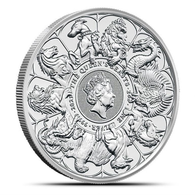2021 2 oz British Silver Queen’s Beast Collection Coin