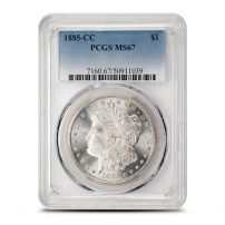 1885-CC Morgan Silver Dollar Coin PCGS MS67