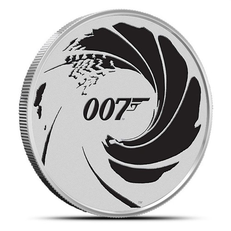 2022 1 oz Colorized Tuvalu James Bond Series 007 Silver Coin (BU)