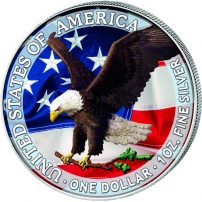 【希少】2021 American Silver Eagle Colorized 2021 1 oz Colorized American Silver Eagle Coin (BU, Type 2) l JM