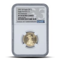 2021-W 1/4 oz Proof American Gold Eagle Coin NGC PF70 UCAM First Release (Type 2)