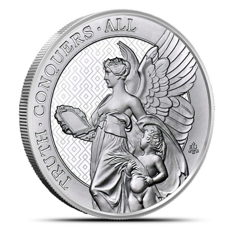 2022 1 oz St. Helena Silver Queen’s Virtues Truth Coin (BU)