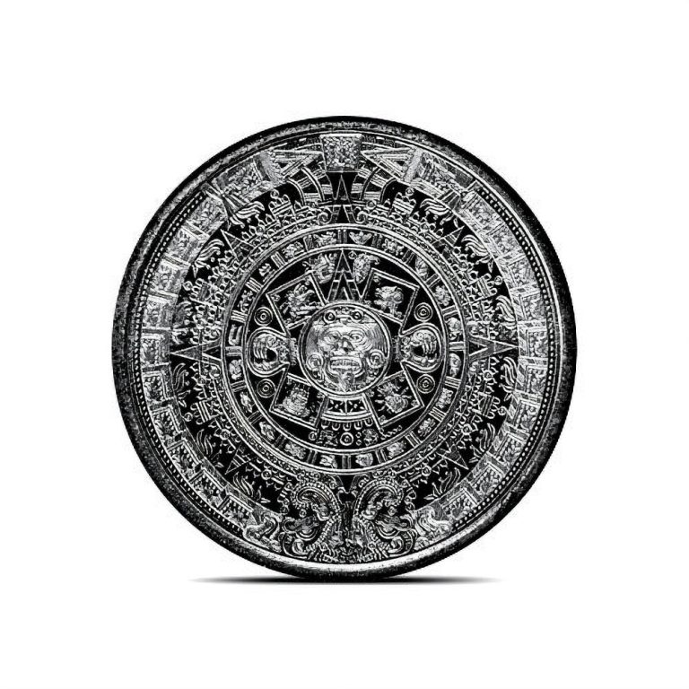 1/4 oz Aztec Calendar Silver Round (New)