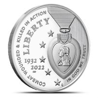 2022-W $1 Proof American Silver National Purple Heart Hall of Honor Coin (Box + CoA)