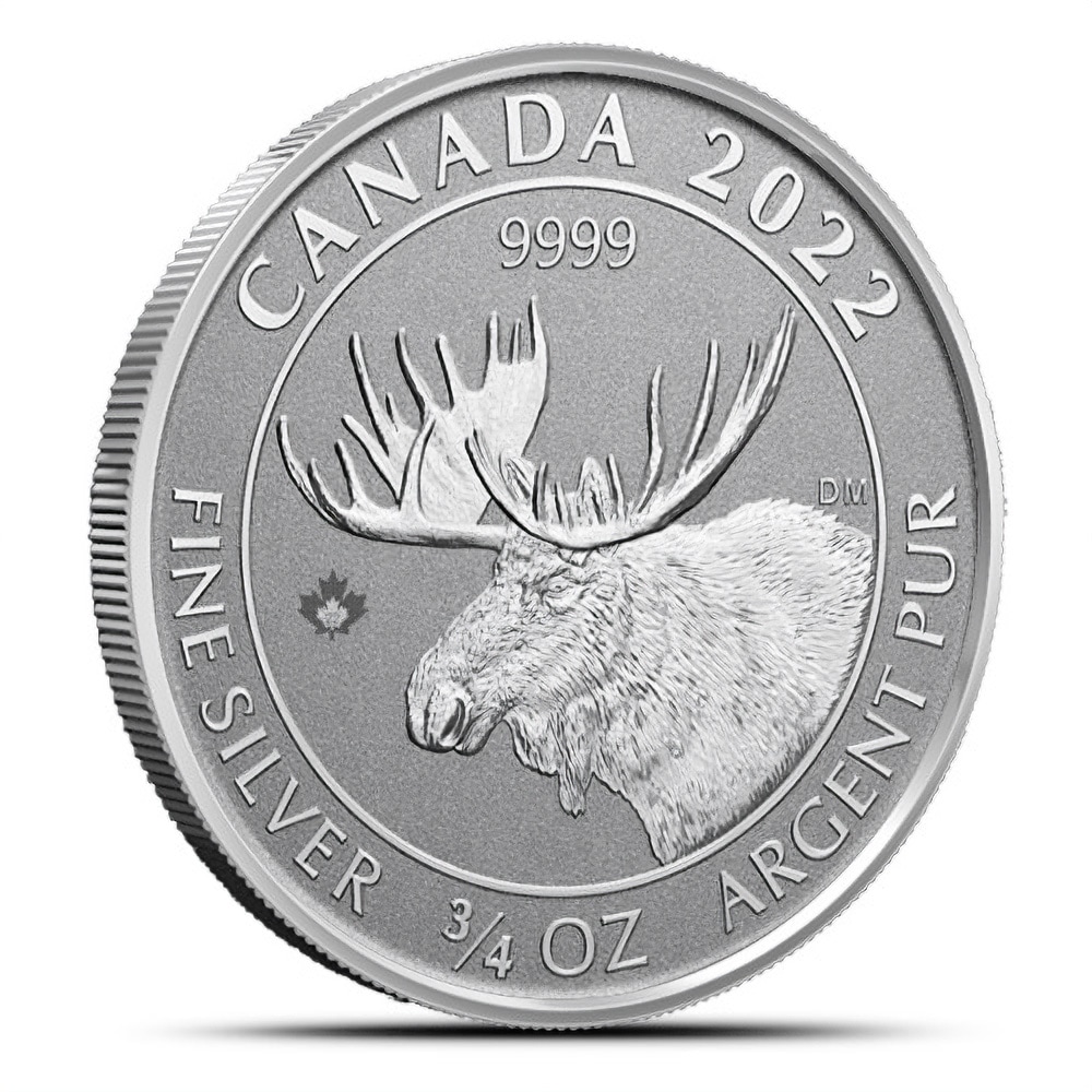 2022 3/4 oz Canadian Silver Moose Reverse Proof Coin