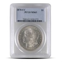 1878-CC Morgan Silver Dollar Coin PCGS MS63