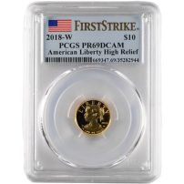 2018-W 1/10 oz Proof American Liberty Gold Coin PR/PF69 (Varied Label, PCGS or NGC)
